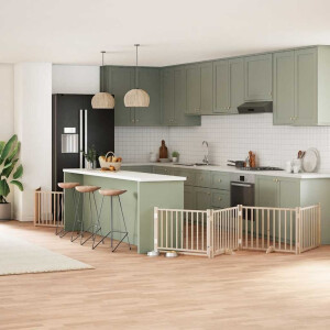 vidaXL Hondenhek inklapbaar met deur 10 panelen 800 cm populierenhout