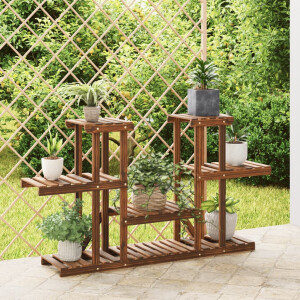vidaXL Plantenstandaard 110x25x73 cm massief vurenhout
