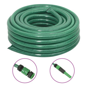 vidaXL Tuinslang met koppelingsset 0,9'' 20 m PVC groen