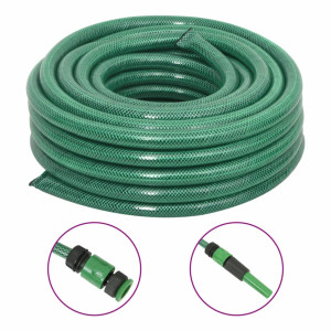 vidaXL Tuinslang met koppelingsset 0,75'' 30 m PVC groen