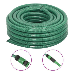 vidaXL Tuinslang met koppelingsset 0,9'' 50 m PVC groen