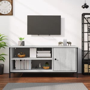 vidaXL Tv-meubel 100x40x45 cm bewerkt hout grijs sonoma eikenkleurig