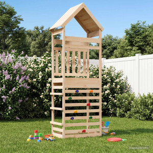vidaXL Buiten Speeltoren Naturel 53 x 85 x 264 cm Massief grenenhout