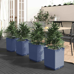 vidaXL Plantenbakken 4 st 30x30x37 cm polypropeen blauwgrijs