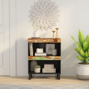 vidaXL Bijzetkast 60x33x75 cm massief gerecycled hout