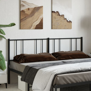 vidaXL Hoofdbord metaal zwart 193 cm