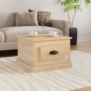 vidaXL Salontafel 50x50x35 cm bewerkt hout sonoma eikenkleurig