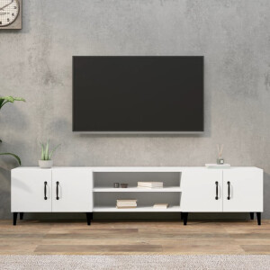 vidaXL Tv-meubel wit 180x31,5x40 cm bewerkt hout