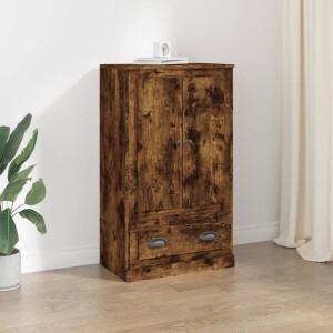 vidaXL Hoge kast 60x35,5x103,5 cm bewerkt hout gerookt eikenkleurig