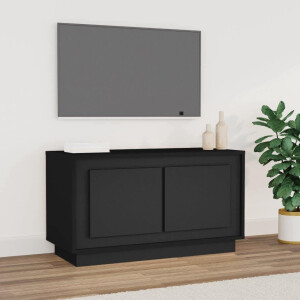 vidaXL Tv-meubel 80x35x45 cm bewerkt hout zwart