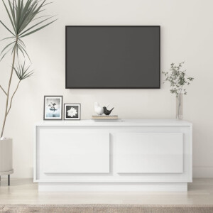 vidaXL Salontafel 102x50x44 cm bewerkt hout hoogglans wit