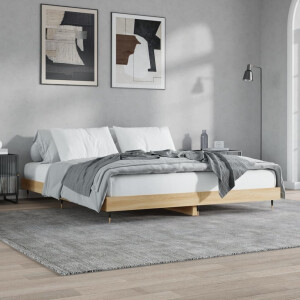 vidaXL Bedframe zonder matras hout sonoma eikenkleurig 120x200 cm