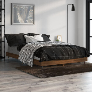 vidaXL Bedframe zonder matras bewerkt hout bruin eikenkleur 120x190 cm