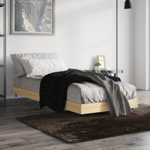 vidaXL Bedframe zonder matras hout sonoma eikenkleurig 75x190 cm