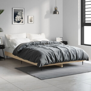 vidaXL Bedframe zonder matras hout sonoma eikenkleurig 120x190 cm
