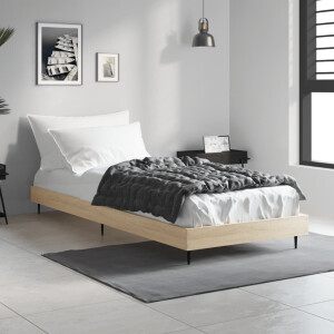 vidaXL Bedframe zonder matras hout sonoma eikenkleurig 75x190 cm