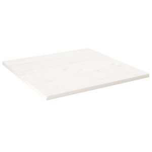 vidaXL Tafelblad vierkant 70x70x2,5 cm massief grenenhout wit