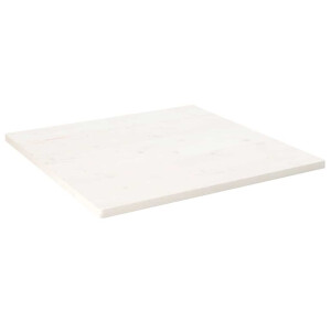 vidaXL Tafelblad vierkant 90x90x2,5 cm massief grenenhout wit
