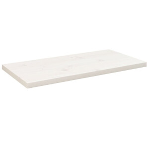 vidaXL Tafelblad rechthoekig 80x40x2,5 cm massief grenenhout wit