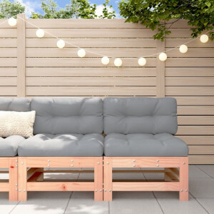 vidaXL Middenbanken met kussens 2 st massief douglashout