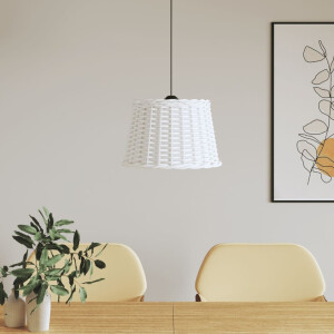 vidaXL Plafondlampenkap Ø40x26 cm wicker wit
