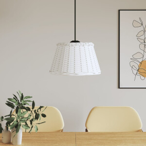 vidaXL Plafondlampenkap Ø50x30 cm wicker wit
