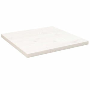 vidaXL Tafelblad vierkant 50x50x2,5 cm massief grenenhout wit