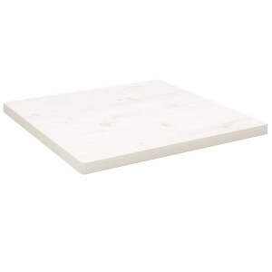 vidaXL Tafelblad vierkant 60x60x2,5 cm massief grenenhout wit