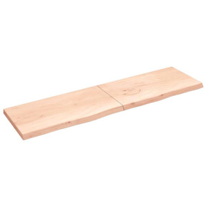 vidaXL Wandschap 220x60x(2-6) cm onbehandeld massief eikenhout