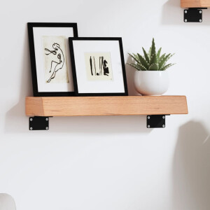 vidaXL Wandschap 40x10x6 cm behandeld massief eikenhout lichtbruin