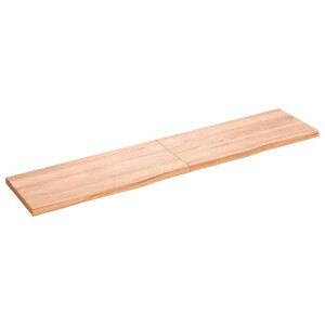 vidaXL Wandschap 180x40x(2-4)cm behandeld massief eikenhout lichtbruin