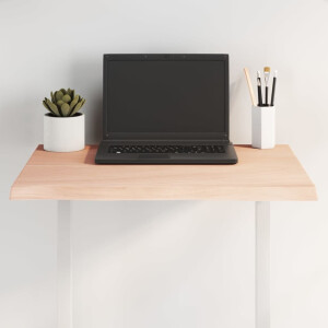 vidaXL Tafelblad natuurlijke rand 60x60x2 cm massief eikenhout