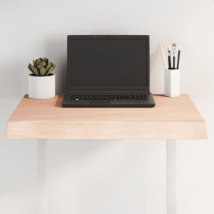 vidaXL Tafelblad natuurlijke rand 60x60x(2-6) cm massief eikenhout