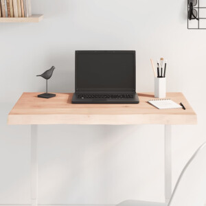 vidaXL Tafelblad natuurlijke rand 80x40x(2-6) cm massief eikenhout