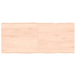 vidaXL Tafelblad natuurlijke rand 140x60x(2-6) cm massief eikenhout