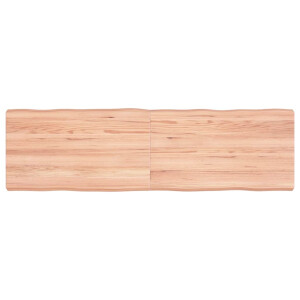 vidaXL Tafelblad natuurlijke rand 140x40x(2-6)cm eikenhout lichtbruin