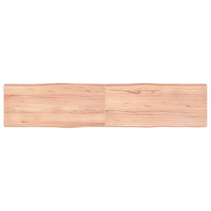 vidaXL Tafelblad natuurlijke rand 180x40x(2-6) cm eikenhout lichtbruin