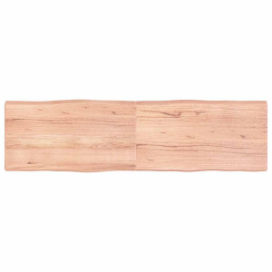 vidaXL Tafelblad natuurlijke rand 180x50x(2-6)cm eikenhout lichtbruin