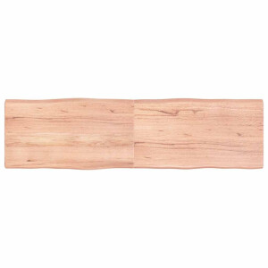 vidaXL Tafelblad natuurlijke rand 180x50x(2-6)cm eikenhout lichtbruin