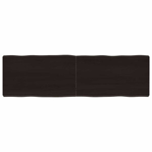 vidaXL Tafelblad natuurlijke rand 140x40x(2-6)cm eikenhout donkerbruin