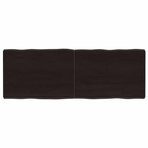 vidaXL Tafelblad natuurlijke rand 140x50x(2-6)cm eikenhout donkerbruin