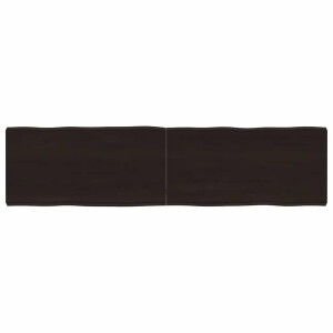 vidaXL Tafelblad natuurlijke rand 160x40x(2-6)cm eikenhout donkerbruin