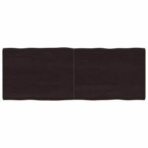 vidaXL Tafelblad natuurlijke rand 160x60x(2-6)cm eikenhout donkerbruin