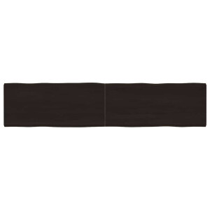 vidaXL Tafelblad natuurlijke rand 180x40x(2-4)cm eikenhout donkerbruin