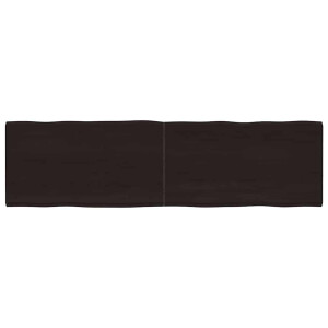 vidaXL Tafelblad natuurlijke rand 180x50x(2-4)cm eikenhout donkerbruin