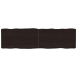 vidaXL Tafelblad natuurlijke rand 180x50x(2-6)cm eikenhout donkerbruin