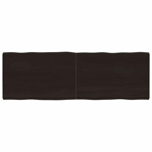 vidaXL Tafelblad natuurlijke rand 180x60x(2-6)cm eikenhout donkerbruin