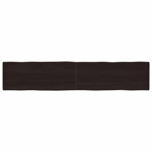 vidaXL Tafelblad natuurlijke rand 200x40x(2-4)cm eikenhout donkerbruin