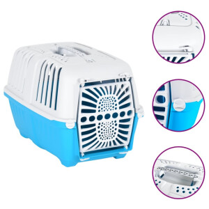 vidaXL Reismand 48x31,5x33 cm polypropeen wit en blauw