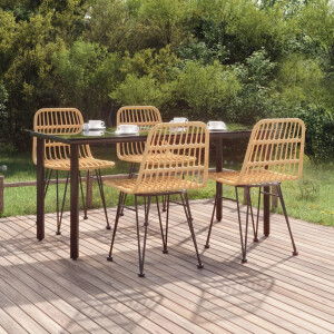 vidaXL 5-delige Tuinset poly rattan